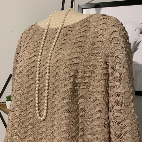 ❤️SOLD ❤️Sharagano} NWT Textured Lace Dress | Plus - Picture 2 of 8